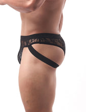Load image into Gallery viewer, Lace Jockstrap Black (50) 2xl
