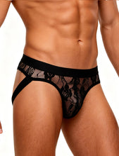 Load image into Gallery viewer, Lace Jockstrap Black (46) L
