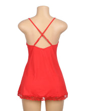 Load image into Gallery viewer, Babydoll Red (8-10) M Lace Trim

