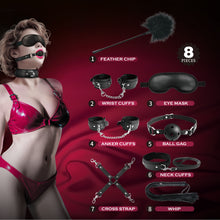 Load image into Gallery viewer, 8-piece Bdsm Kit Black

