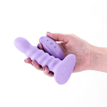 Load image into Gallery viewer, Colours Ribbed 5'' Vibrating Dildo Purple
