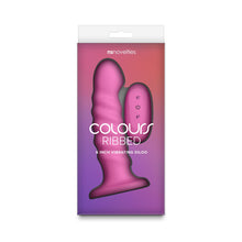 Load image into Gallery viewer, Colours Ribbed - 6'' Vibrating Dildo - Pink
