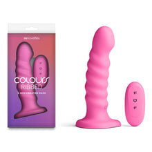 Load image into Gallery viewer, Colours Ribbed - 6'' Vibrating Dildo - Pink
