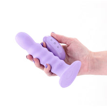 Load image into Gallery viewer, Colours Ribbed - 6'' Vibrating Dildo - Purple
