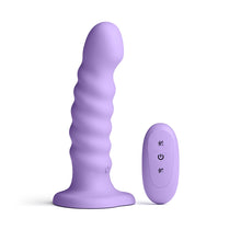 Load image into Gallery viewer, Colours Ribbed - 6'' Vibrating Dildo - Purple
