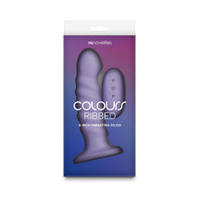 Load image into Gallery viewer, Colours Ribbed - 6'' Vibrating Dildo - Purple
