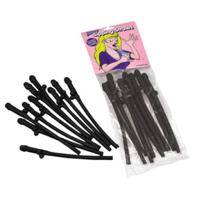 Dicky Sipping Straws Black (10pk)