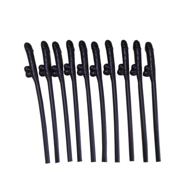 Dicky Sipping Straws Black (10pk)