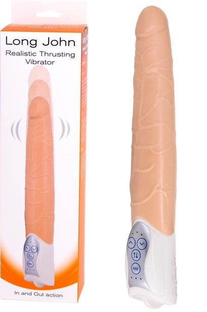 Long John Realistic Thrusting Vibrator Flesh