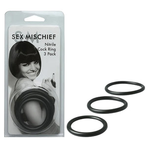 S & M Nitrile Cock Ring Set 3pack