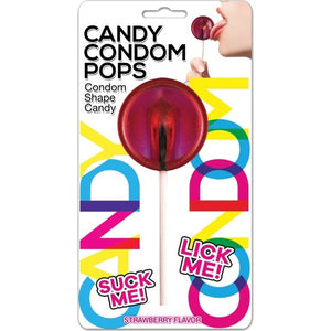 Candy Condom Pops Strawberry