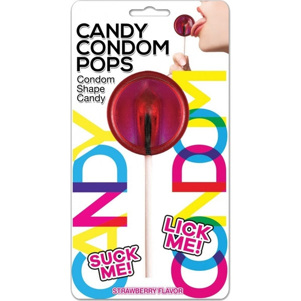 Candy Condom Pops Strawberry