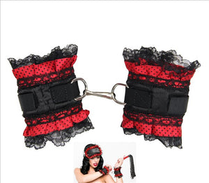Black & Red Lace Burlesque Handcuffs