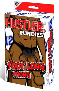 Hustler Fundies 12" Foot Long Thong Black One Size Fits Most