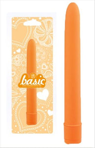 Basic 6" Vibrator Slim Orange