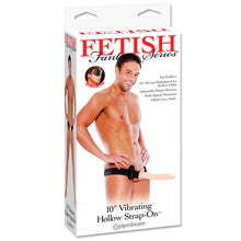 Load image into Gallery viewer, Ff 10&quot; Vibrating Hollow Strap-on Flesh
