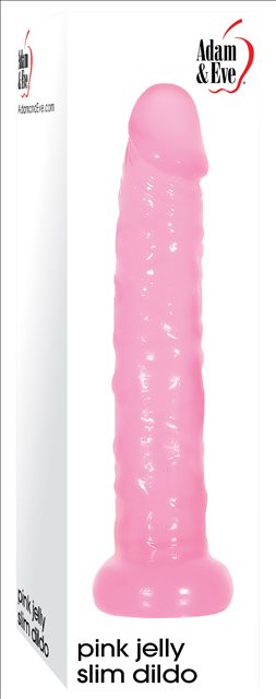 Pink Jelly Slim Dildo 5