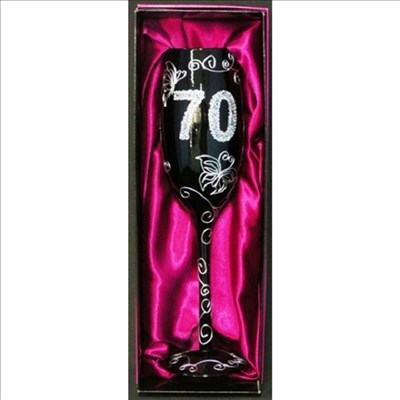 Champagne Flute : 70th Black