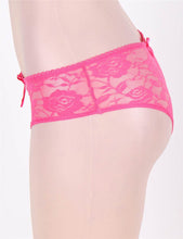 Load image into Gallery viewer, Pink Lace Open Crotch Panty (12-14) Xl
