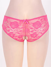 Load image into Gallery viewer, Pink Lace Open Crotch Panty (16-18) 3xl
