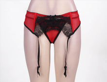 Load image into Gallery viewer, Lace Garter Panty Red (14) Xl
