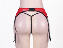 Load image into Gallery viewer, Lace Garter Panty Red (18) 3xl
