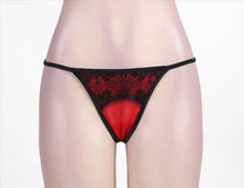 Load image into Gallery viewer, Lace Garter Panty Red (14) Xl
