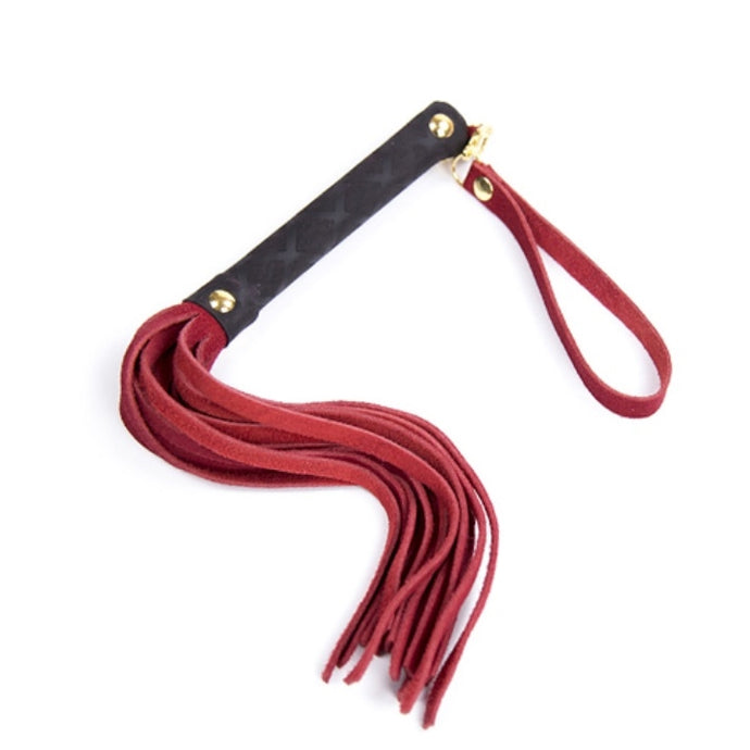 Suede Flogger Toggle Handle Red