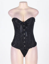 Load image into Gallery viewer, Black Floral Corset (16) 2xl
