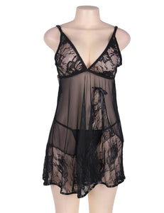 Black Lace Babydoll (16-18) 2xl/3xl