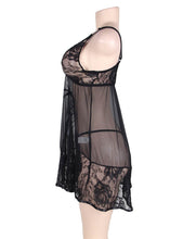 Load image into Gallery viewer, Black Lace Babydoll (16-18) 2xl/3xl
