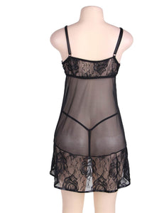 Black Lace Babydoll (16-18) 2xl/3xl