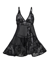 Load image into Gallery viewer, Black Lace Babydoll (8-10) M
