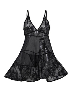 Black Lace Babydoll (8-10) M