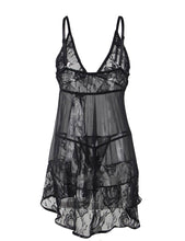 Load image into Gallery viewer, Black Lace Babydoll (8-10) M
