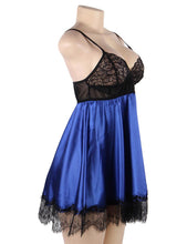 Load image into Gallery viewer, Satin Babydoll Blue (20-22) 5xl
