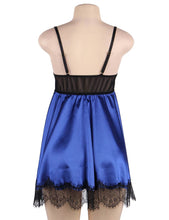 Load image into Gallery viewer, Satin Babydoll Blue (8-10) M

