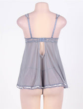 Load image into Gallery viewer, Grey Babydoll Lace Trim (16-18) 3xl

