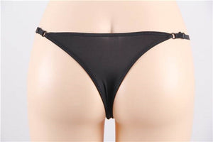 Black Floral G-string & Bead (12-14) Xl