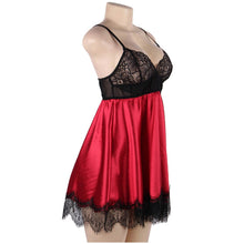 Load image into Gallery viewer, Satin Babydoll Red (8-10) M
