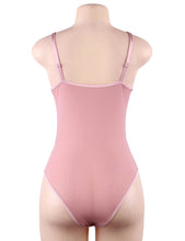 Load image into Gallery viewer, Pink Eyelash With Lace Splice Bodysuit (12-14) Xl
