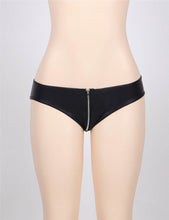 Load image into Gallery viewer, Black Front Zip Brief (12-14) Xl
