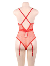 Load image into Gallery viewer, Red Satin &amp; Lace Teddy (12-14) Xl

