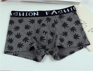 Men's Weed Boxer Leaf Grey L (2xl)