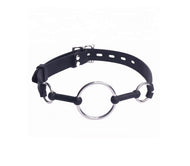 Silicone Gag W/metal Ring Black