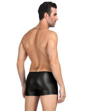 Load image into Gallery viewer, Mens Leather Look Shorts Black  Xl
