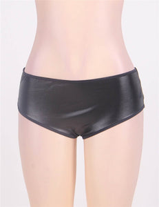 Enchanted Leather Look Black Panty (16) 2xl