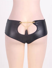 Load image into Gallery viewer, Enchanted Leather Look Black Panty (16) 2xl
