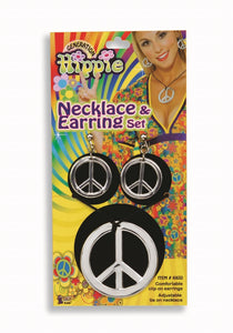 Peace Sign Necklace & Earrings