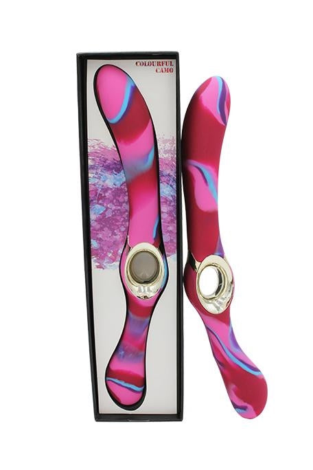 Colourful Camo Entice Vibrator Pink Double Ended